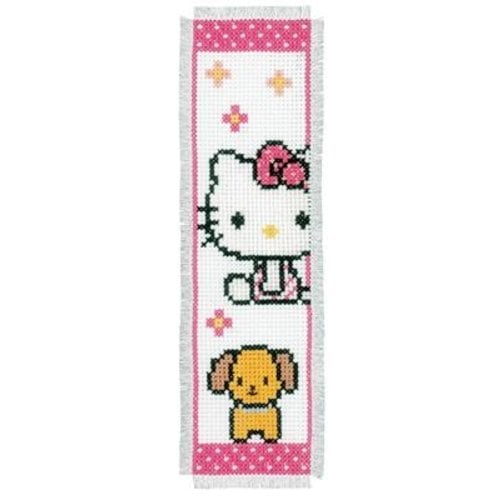 Vervaco Bladwijzer kit Hello Kitty met hondje set van 2