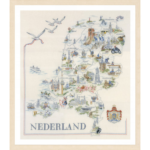Lanarte Telpakket kit Kaart van Nederland Lanarte Telpakket kit Kaart van Nederland