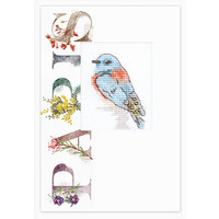 Borduurpakket Postcard - Bird Paris - Luca-S