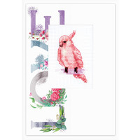Borduurpakket Postcard - Bird Love - Luca-S
