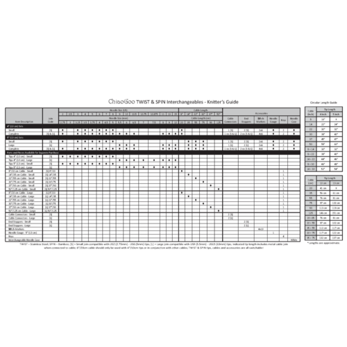 ChiaoGoo SPIN BAMBOE COMPLETE verwisselbare puntenset - 13 cm - 2,75-10,00mm