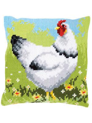 Vervaco Kruissteekkussen kit Witte kip Vervaco Kruissteekkussen kit Witte kip