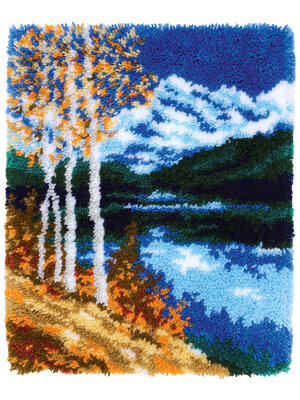 Vervaco Knooptapijt kit Berkenbomen Vervaco Knooptapijt kit Berkenbomen