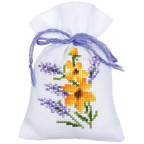 Vervaco Kruidenzakje kit Bloemen en lavendel set van 3