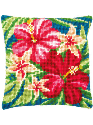 Vervaco Kruissteekkussen kit Bloemen botanical