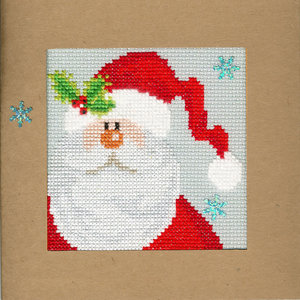 Bothy Threads Borduurpakket Christmas Cards - Snowy Santa - Bothy Threads