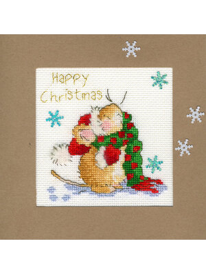 Bothy Threads Borduurpakket Margaret Sherry - Christmas Cards - Counting Snowflakes - Bothy Threads