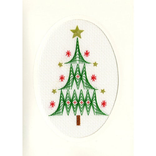 Bothy Threads Borduurpakket Christmas Cards - Christmas Tree - Bothy Threads