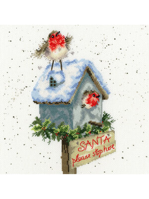 Bothy Threads Borduurpakket Hannah Dale - Santa Please Stop Here - Bothy Threads Bothy Threads Borduurpakket Hannah Dale - Santa Please Stop Here - Bothy Threads