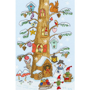 Bothy Threads Borduurpakket Christmas - Santa's Little Helpers - Bothy Threads