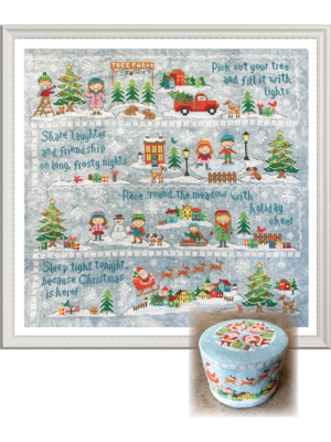 Tiny Modernist Patroon 2019 Holiday SAL: Christmas Village Cross Stitch Pattern