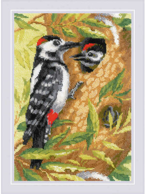RIOLISf Borduurpakket Woodpecker - RIOLIS RIOLISf Borduurpakket Woodpecker - RIOLIS