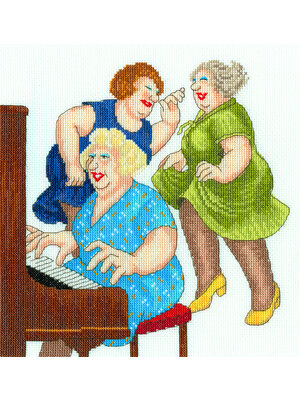 Bothy Threads Borduurpakket Beryl Cook - Song And Dance - Bothy Threads Bothy Threads Borduurpakket Beryl Cook - Song And Dance - Bothy Threads