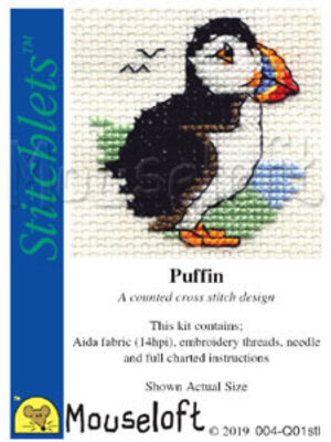 Mouseloft Borduurpakket Puffin - Mouseloft