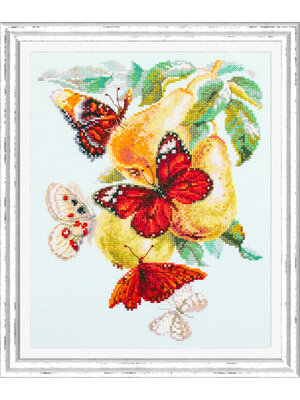 Magic Needle CI Borduurpakket Butterflies and Pears - Magic Needle Magic Needle CI Borduurpakket Butterflies and Pears - Magic Needle