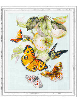 Magic Needle CI Borduurpakket Butterflies and Apples - Magic Needle Magic Needle CI Borduurpakket Butterflies and Apples - Magic Needle