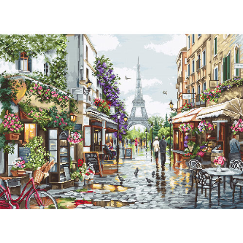 Luca-S Borduurpakket Paris in Flowers - Luca-S Luca-S Borduurpakket Paris in Flowers - Luca-S