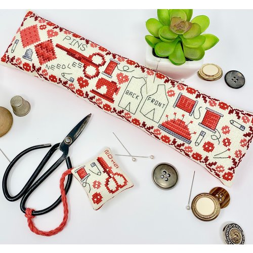 Tiny Modernist Borduurpatroon Vintage Sewing Set Tiny Modernist Borduurpatroon Vintage Sewing Set