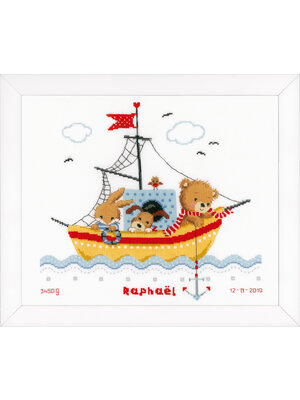 Vervaco Official Telpakket kit Bootje varen Vervaco Official Telpakket kit Bootje varen