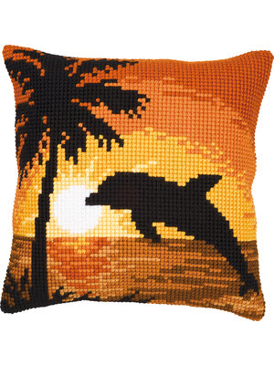 Vervaco Kruissteekkussen kit Dolfijn Vervaco Kruissteekkussen kit Dolfijn