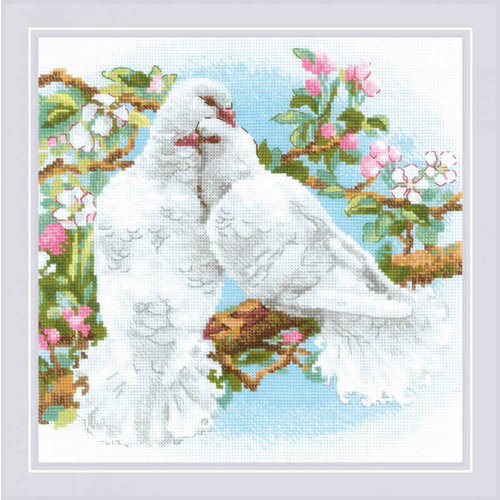 RIOLIS Borduurpakket White Doves - RIOLIS