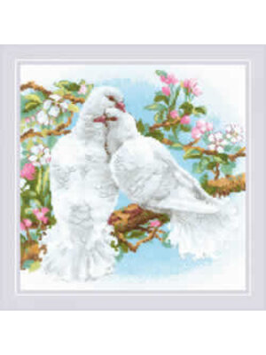 RIOLISf Borduurpakket White Doves - RIOLIS RIOLISf Borduurpakket White Doves - RIOLIS