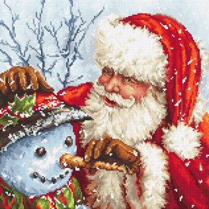 Leti Stitch Borduurpakket Santa Claus and Snowman - Leti Stitch