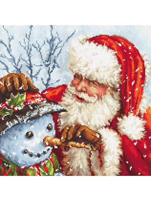 Leti Stitch Borduurpakket Santa Claus and Snowman - Leti Stitch