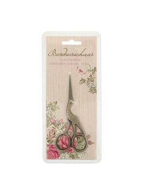 Ooievaarschaartje - Borduurschaartje - 11,5 cm - Brons Ooievaarschaartje - Borduurschaartje - 11,5 cm - Brons