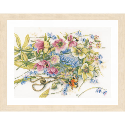 Lanarte Telpakket kit Helleborus en vlinders Lanarte Telpakket kit Helleborus en vlinders