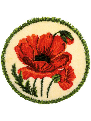 Vervaco Knoopvormtapijt kit Klaproos Vervaco Knoopvormtapijt kit Klaproos