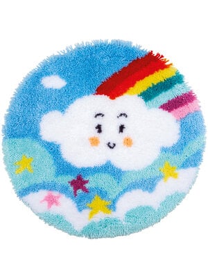Vervaco Official Knoopvormtapijt kit Regenboogwolkje Vervaco Official Knoopvormtapijt kit Regenboogwolkje