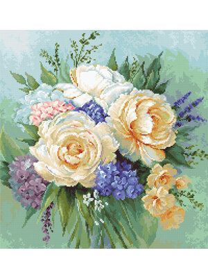 Luca-S Borduurpakket Floral Bouquet - Luca-S Luca-S Borduurpakket Floral Bouquet - Luca-S