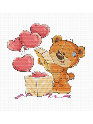 Luca-S Borduurpakket Teddy Bear Opening Box - Luca-S Luca-S Borduurpakket Teddy Bear Opening Box - Luca-S