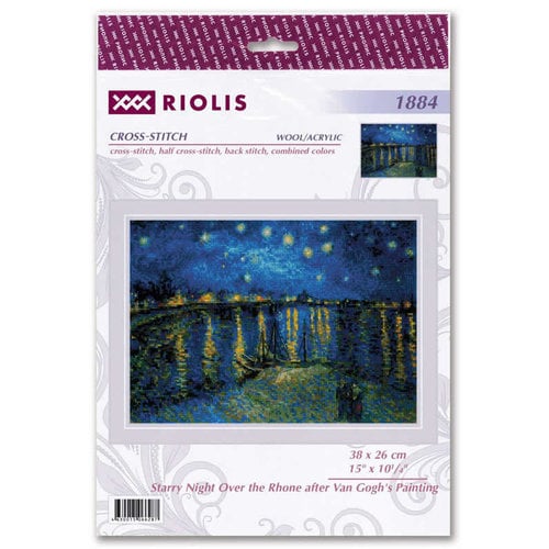 RIOLIS Cross stitch kit Starry Night Over the Rhone after Van Gogh's Painting - RIOLIS