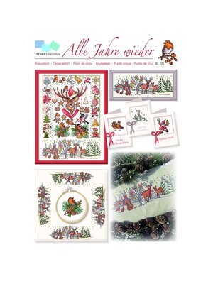 Lindner’s Kreuzstiche Patroon Lindner 125 - Elk jaar weer, kerstmis