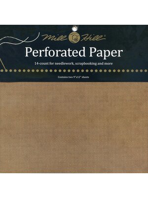 Mill Hill Geperforeerd papier - Antiek Bruin - Set van 2
