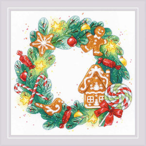 RIOLIS Borduurpakket Gingerbread Wreath - RIOLIS