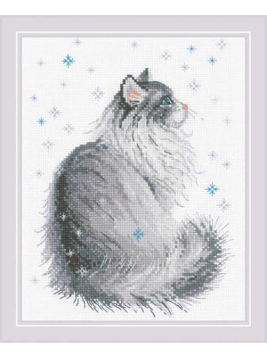 RIOLISf Borduurpakket Snowy Meow - RIOLIS RIOLISf Borduurpakket Snowy Meow - RIOLIS
