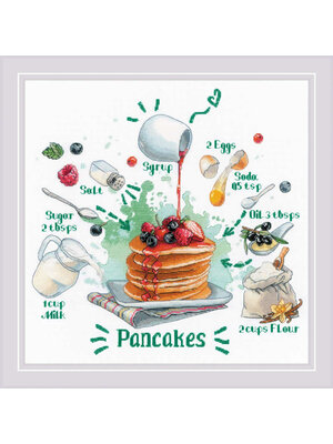 RIOLISf Borduurpakket Recipe - Pancakes - RIOLIS RIOLISf Borduurpakket Recipe - Pancakes - RIOLIS