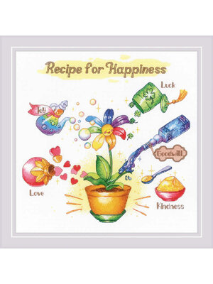 RIOLISf Borduurpakket Recipe for Happiness - RIOLIS RIOLISf Borduurpakket Recipe for Happiness - RIOLIS