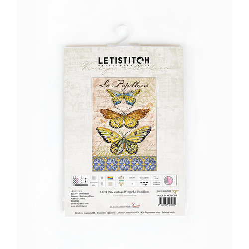 Leti Stitch Borduurpakket Vintage Wings - Leti Stitch