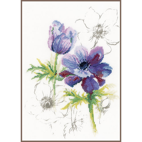 Lanarte Telpakket kit Blauwe anemonen Lanarte Telpakket kit Blauwe anemonen