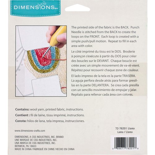 Dimensions Punch Needle Pakket - Llama - DIMENSIONS