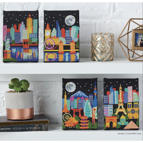 Tiny Modernist Borduurpatroon Night Skylines - Tiny Modernist Tiny Modernist Borduurpatroon Night Skylines - Tiny Modernist