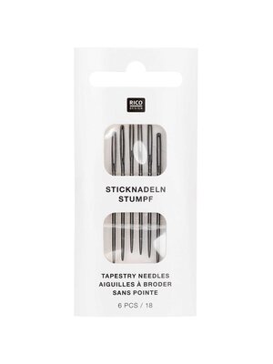 Rico Design Rico - Set van 6 borduurnaalden - #18 zonder punt Rico Design Rico - Set van 6 borduurnaalden - #18 zonder punt