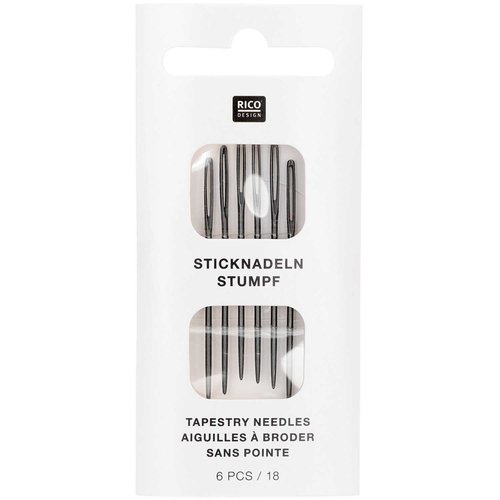 Rico Design Rico - Set van 6 borduurnaalden - #18 zonder punt Rico Design Rico - Set van 6 borduurnaalden - #18 zonder punt