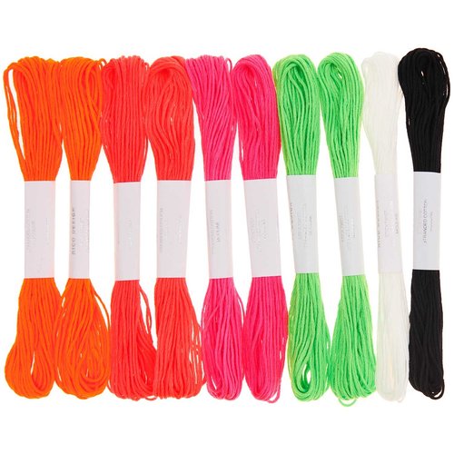 Rico Design Rico Splijtzijde set van 10 kleuren - Neon Rico Design Rico Splijtzijde set van 10 kleuren - Neon