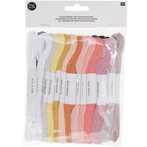 Rico Design Rico Splijtzijde set van 24 kleuren - Multicolor Pastel