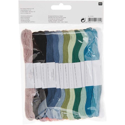 Rico Design Rico Splijtzijde set van 24 kleuren - Multicolor Pastel